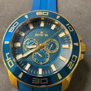 Invicta Men's Blue and Gold Chronograph Swim Watch 52mm
Watch Only